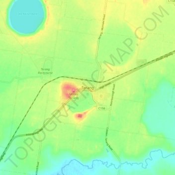 Carte topographique Terang, altitude, relief