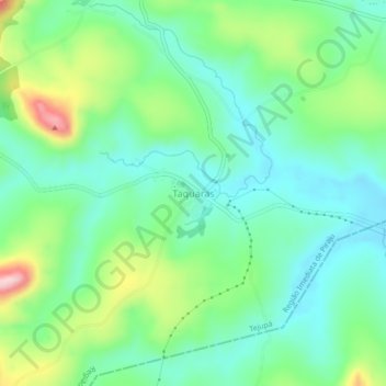 Carte topographique Taquaras, altitude, relief