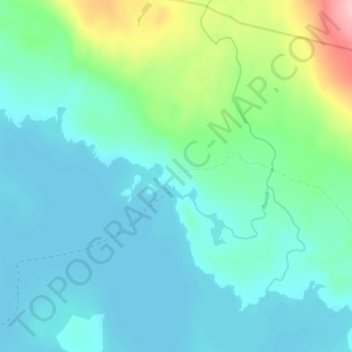 Carte topographique Vuonatjviken, altitude, relief