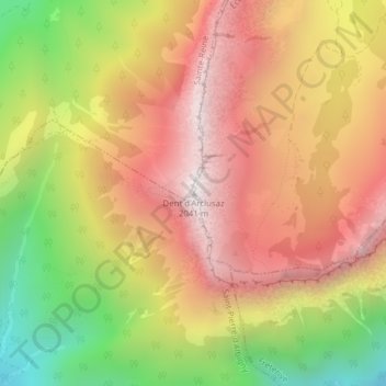 Carte topographique Dent d'Arclusaz, altitude, relief