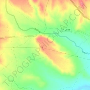 Carte topographique Loma de la Muela, altitude, relief