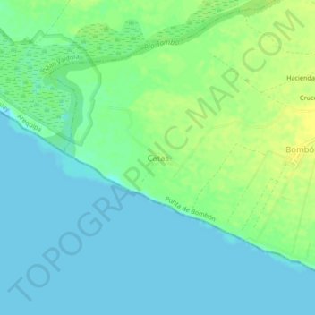Carte topographique Catas, altitude, relief