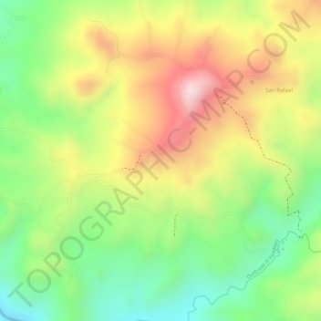 Carte topographique La Meseta, altitude, relief