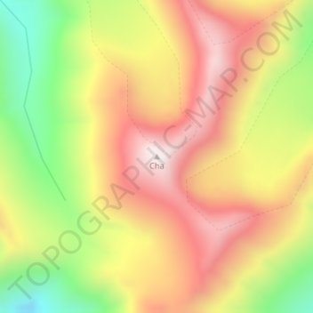 Carte topographique Cha, altitude, relief