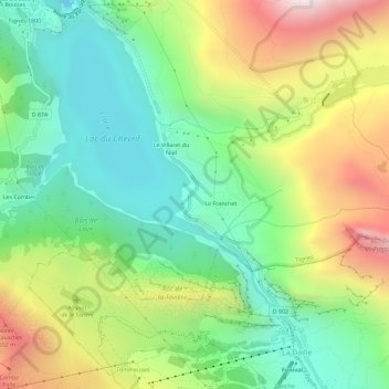 Carte topographique La Reculaz, altitude, relief
