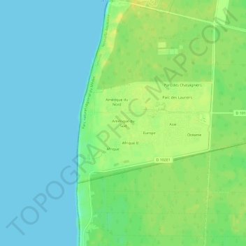 Carte topographique Amérique du Sud, altitude, relief