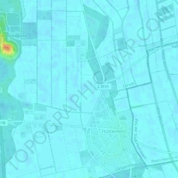 Carte topographique Im großen Stück, altitude, relief