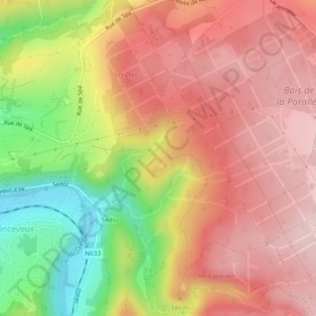 Carte topographique Vieux Chera, altitude, relief
