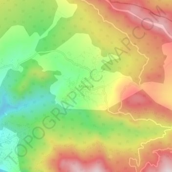Carte topographique Mehaga, altitude, relief