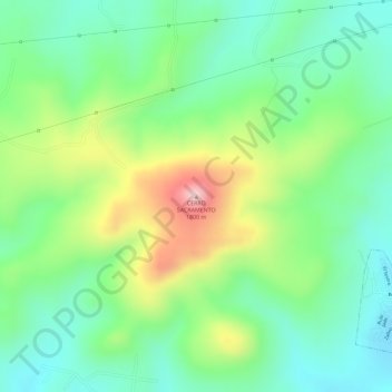 Carte topographique CERRO SACRAMENTO, altitude, relief