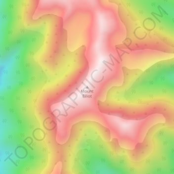 Carte topographique Mount Elliot, altitude, relief