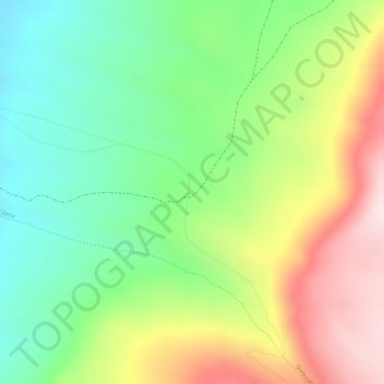 Carte topographique Pajonales, altitude, relief