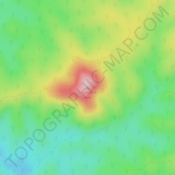 Carte topographique Lomond Hill, altitude, relief