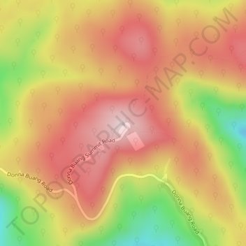 Carte topographique Mount Donna Buang, altitude, relief
