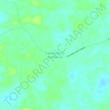 Carte topographique Caparo Norte Occidental, altitude, relief