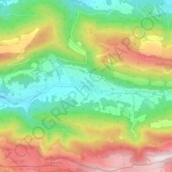 Carte topographique Soulce, altitude, relief