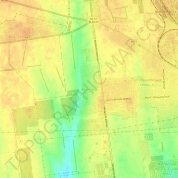 Carte topographique Avanhard, altitude, relief