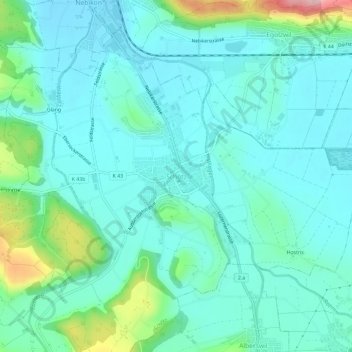 Carte topographique Schötz, altitude, relief