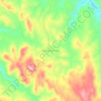 Carte topographique Bahia Honda, altitude, relief
