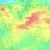 Carte topographique Les Quatre Routes, altitude, relief