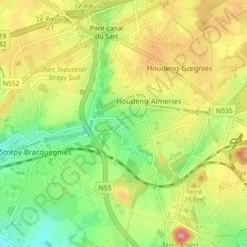 Carte topographique Le Marais, altitude, relief