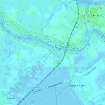 Carte topographique Dammsdeich, altitude, relief