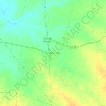 Carte topographique Kathora Bk, altitude, relief