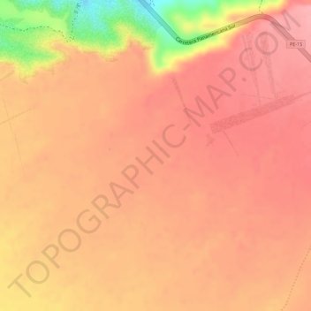 Carte topographique Lineas de Nasca, altitude, relief