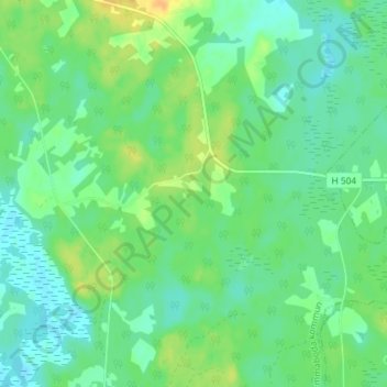 Carte topographique Gajemåla, altitude, relief