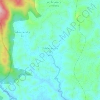Carte topographique Sahavoemba II, altitude, relief