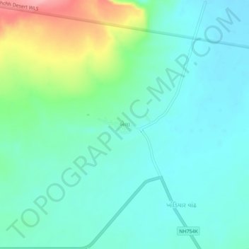 Carte topographique Bela, altitude, relief