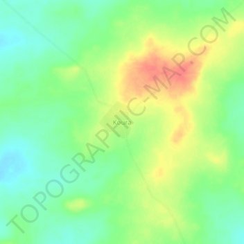 Carte topographique Koura, altitude, relief