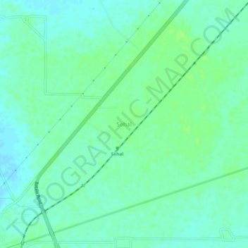 Carte topographique Sohal, altitude, relief