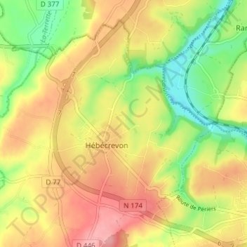 Carte topographique La Cauvinière, altitude, relief