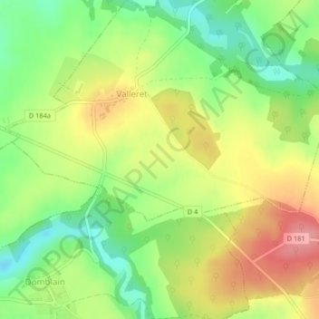 Carte topographique Janval, altitude, relief