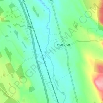 Carte topographique Brockleymoor, altitude, relief