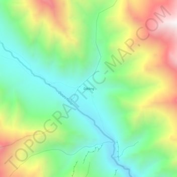 Carte topographique Dibling, altitude, relief