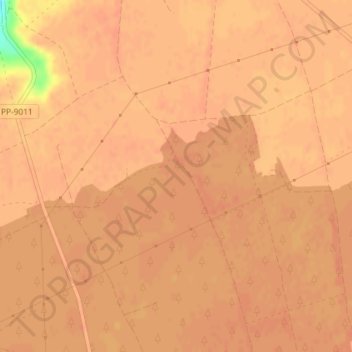 Carte topographique La Rinconada, altitude, relief