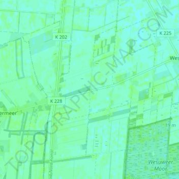 Carte topographique Wesuwemoor, altitude, relief