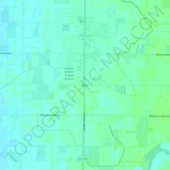 Carte topographique Irwin, altitude, relief