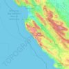 Carte topographique Big Sur, altitude, relief