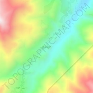 Carte topographique El Jabón, altitude, relief