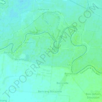 Carte topographique Rapport, altitude, relief