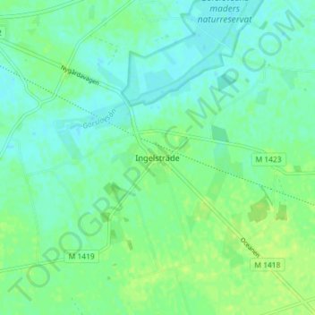 Carte topographique Ingelsträde, altitude, relief