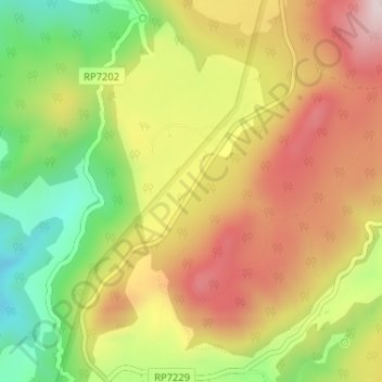Carte topographique Ifrane forêt, altitude, relief