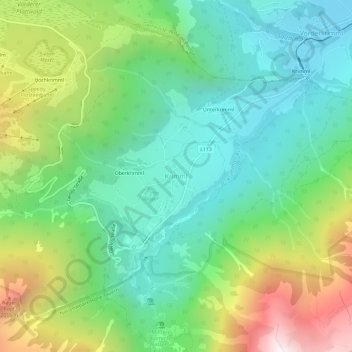 Carte topographique Krimml, altitude, relief