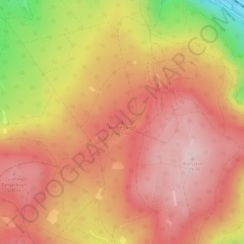 Carte topographique Michelskopf, altitude, relief
