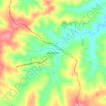 Carte topographique Mato-Dentro, altitude, relief