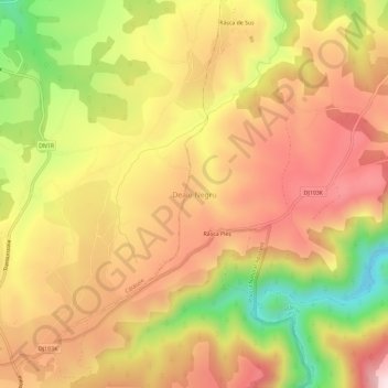 Carte topographique Dealu Negru, altitude, relief