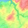 Carte topographique La Ville-ès-Chiens, altitude, relief